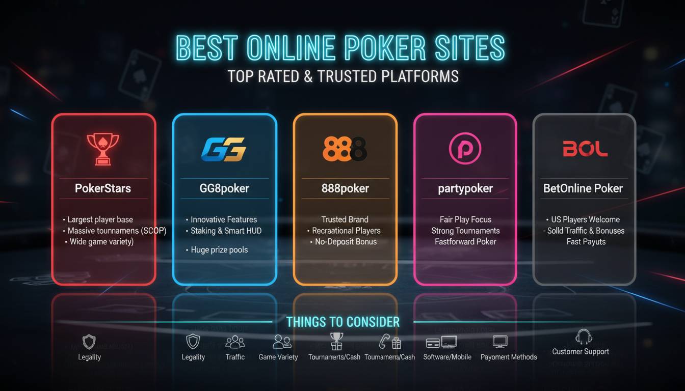 Best Online Poker Sites - Top Rated & Trusted Platforms